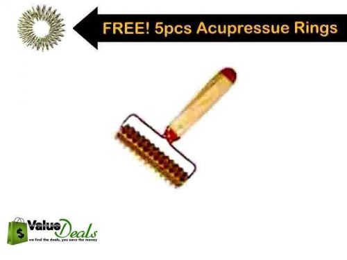 Acupressure Acupuncture Therapy Pyramidal Wooden Hand Held Roller