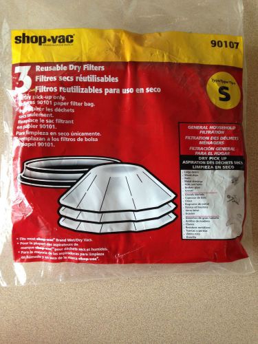 Shop-Vac Reusable Dry Filters package of 3