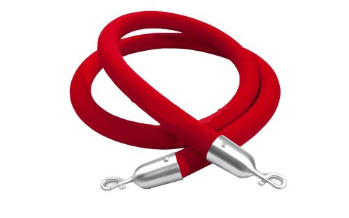 12004-9-RED Crowd Control Stanchion Queue Barrier Post 60&#034; Red Velvet Rope 12004