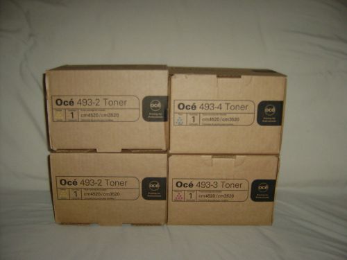 4 OCE/Imagistics 493-2 493-3 493-4 Y/M/C cartridges SEALED CM3520/CM4520/CM3525