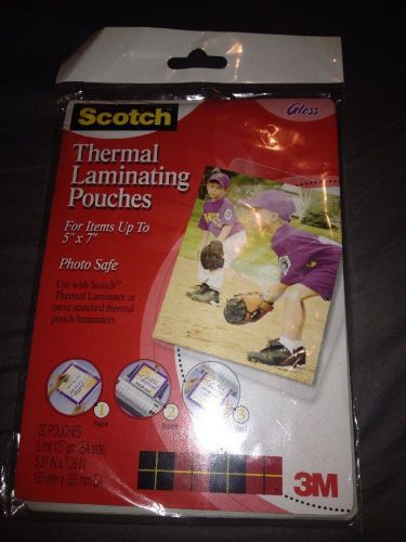 Scotch Thermal Laminating Heat Pouches 5&#034;x7&#034; 20 Pack 3M