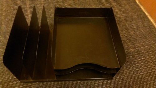 Vintage VERTIFLEX Metal Industrial Desk Organizer Paper Trays And Dividers