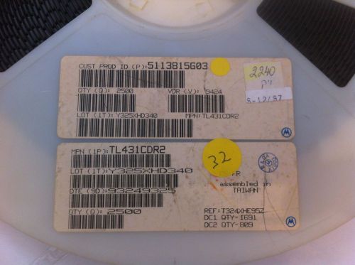 Tl431cdr2-mot-2240 pcs reel,v-ref 2.495v to 36v 100ma 8-pin soic n for sale