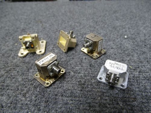 Lot of 5 WR-75 WR75 Microwave Waveguide to Female SMA Coaxial Adapter