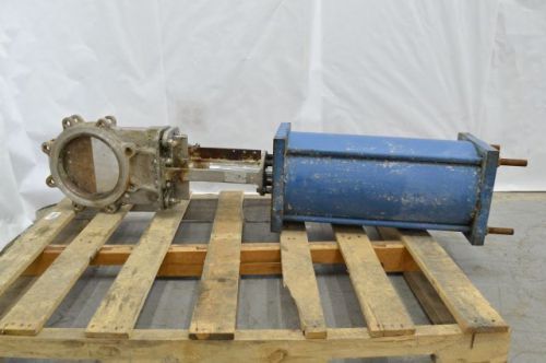 FC FLOW CONTROL 83B92 84B PNEUMATIC 150 STAINLESS 8 IN KNIFE GATE VALVE B213898