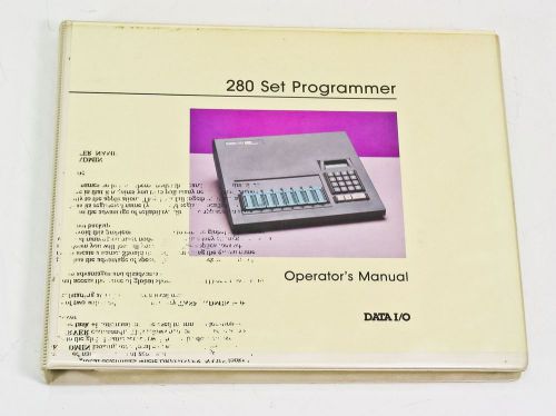 Data I/O Operator&#039;s Manual 280 Set Programmer