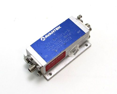 Avantek UTC5-221-1 RF Microwave Amplifier - 10-500 MHz, SMA Female