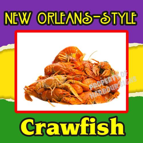 New Orleans Style Crawfish Decal 14&#034; Cajun Food Truck Concession Restaurant