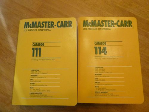 McMASTER CARR CATALOG No. 111 and 114 California