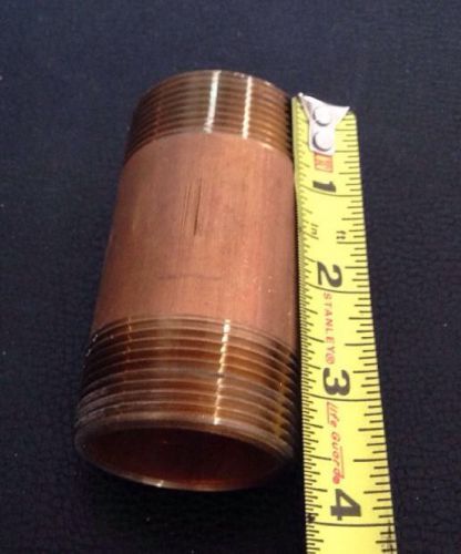 11/2&#034; x 31/2&#034;. brass pipe nipple, npt threaded for sale