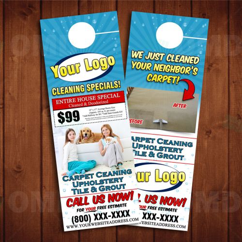 Carpet Cleaning Marketing Bundle - WE DESIGN PRINT &amp; SHIP 2 YOU - Door Hangers