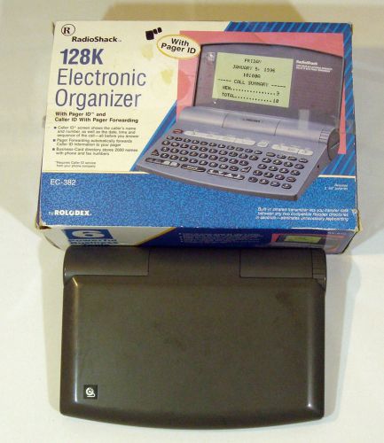 RADIOSHACK 128K Memory Electronic Organizer Rolodex EC-382 In original Package
