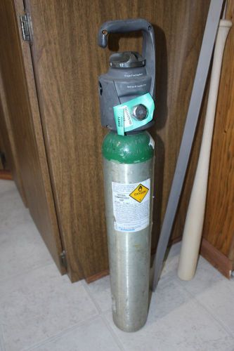 Empty aluminum oxygen cylinder with housed regulator e size for sale