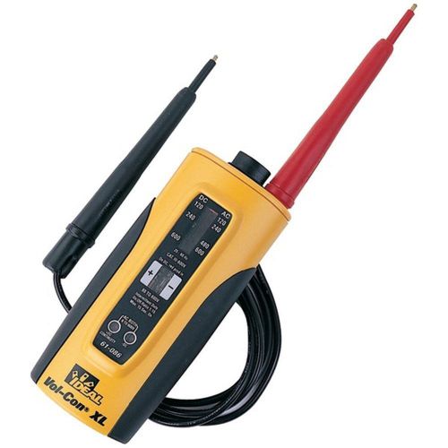 Ideal 61-086 Voltage Meter/Continuity Tester Vol-Con XL Series Yellow