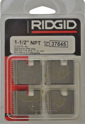 Ridgid 37845 pipe threading dies 1-1/2&#034; 12r npt 11-1/2&#034; tpi pack of 4 usa made for sale