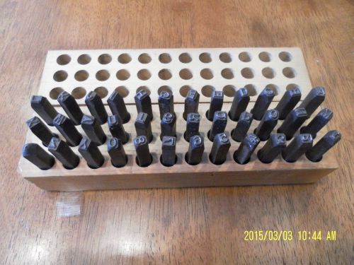 Sears &amp; Roebuck Stamp Works 3/16 inch Steel Set 36 Combo Figure &amp; Letter