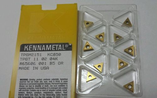 Kennametal TPGM 2151 KC850 carbide inserts, 1 package of 10  NEW