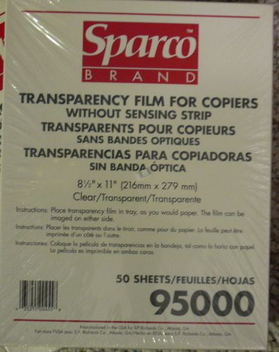 Sparco 95000 Overhead Transparencies 4.0 Mil 8-1/2inx11in 50/BX Black/Clear