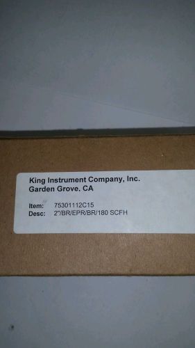 2 Pcs.King Instrument Company 75301112C15 2&#034; /BR/EPR/BR/180SCFH