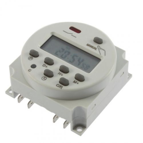 AC 220V-240V Digital LCD Power Programmable Timer Time Switch Relay White HG