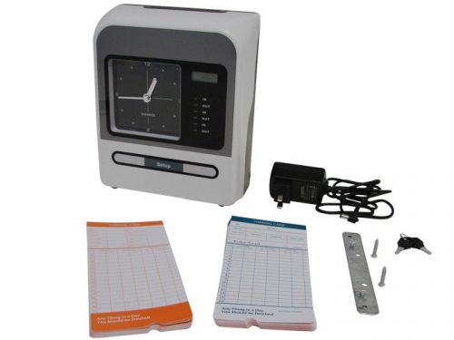 Employee attendance time recorder clock payroll wall desktop w/free thermal card for sale