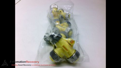 TURCK RSM-2RKM 49  -PACK OF 5- TEE CONNECTOR 4P M 4P F TO 4P F, NEW*