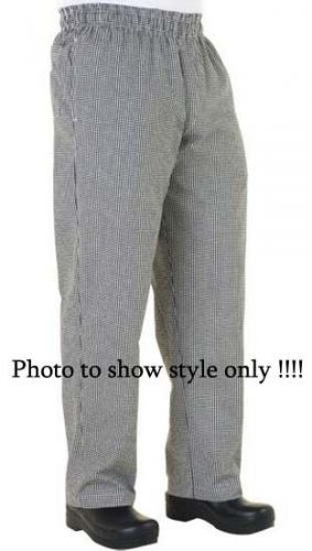 4 Pair Chef Works NBCP Basic Baggy Chef Pants - USED Size M, Black &amp; White Check