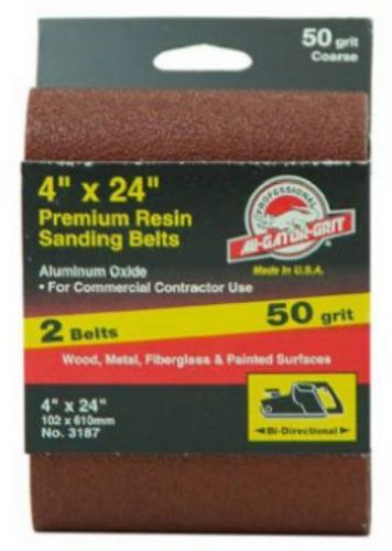 Ali industries 3187-003 master mechanic  2 pack  4 -inch x 24 -inch  50 grit  co for sale