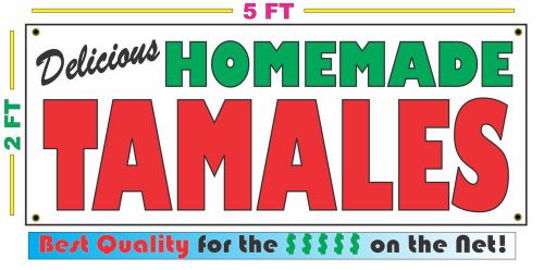 HOMEMADE TAMALES BANNER Sign NEW Larger Size Best Quality for the $$$