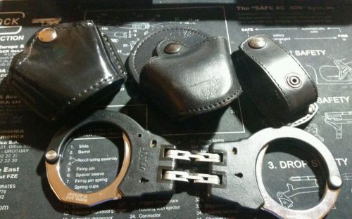 Asp Hinged Handcuffs Model 200 and THREE holders