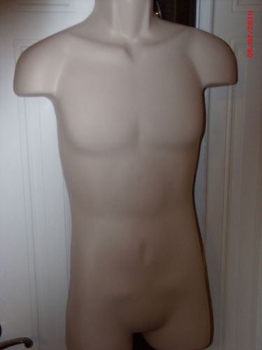 USED MALE FLESH COLOR HANGING TORSO MANNEQUIN W/STAND