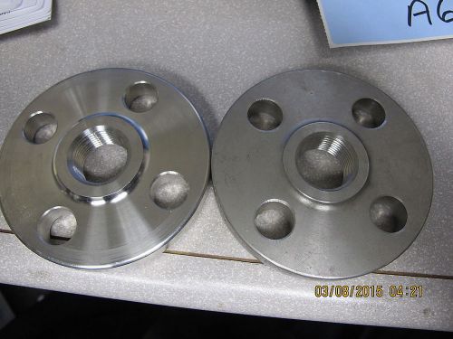 Lot of (2)  3/4 ” stainless threaded flange 150# sa/a182 f316/316l b16.5 than for sale