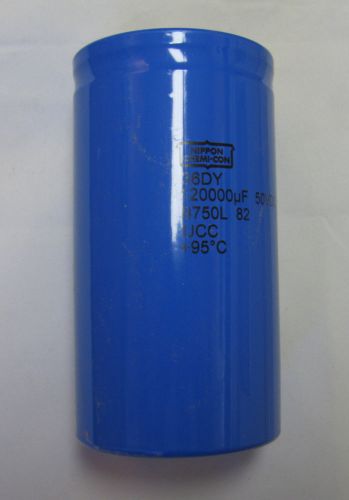 (1) 120000uf 50v nippon hv  screw terminal electrolytic capacitors for sale