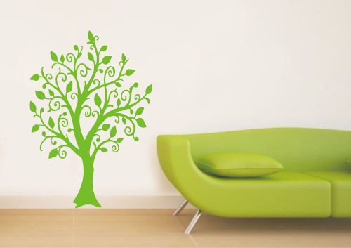 Tree silhouette vinyl sticker decals drawing room, bedroom decor #113 for sale