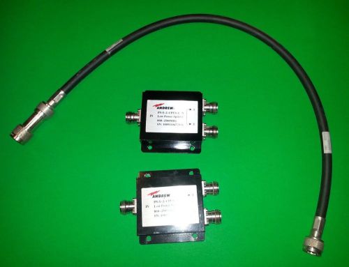 2 each Low Power Splitter 800-2500 MHz &amp; 6dB Fixed Attenuator  2&#039; N-Male Cable