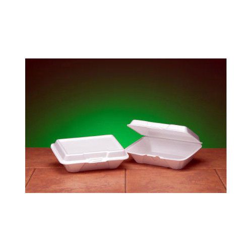 Genpak Foam Hinged Carryout Deep Container in White