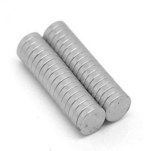 10 Silver Tone Disc Magnets 6mm(1/4&#034;)
