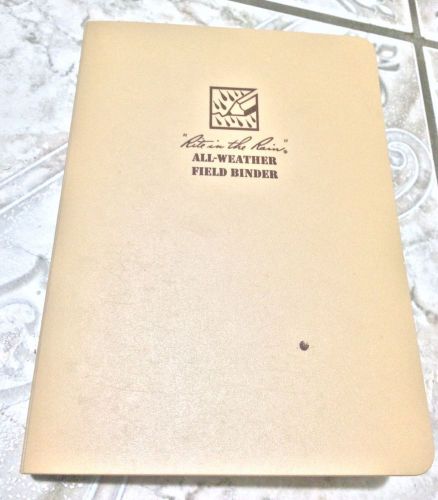 Rite in the Rain 9200T All-Weather 1/2&#034; Field Ring Binder, Tan w/ 100 Pages