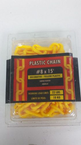 Plastic chain # 8 x 15&#039;  yellow for sale
