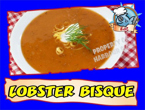 Lobster Bisque Decal 14&#034; Seafood Food Truck Concession Restaurant Vinyl