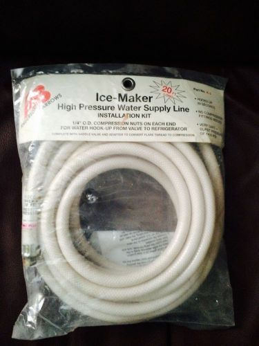 New ice maker high pressure water supply line hose,20 foot feet,1/4&#034; inch