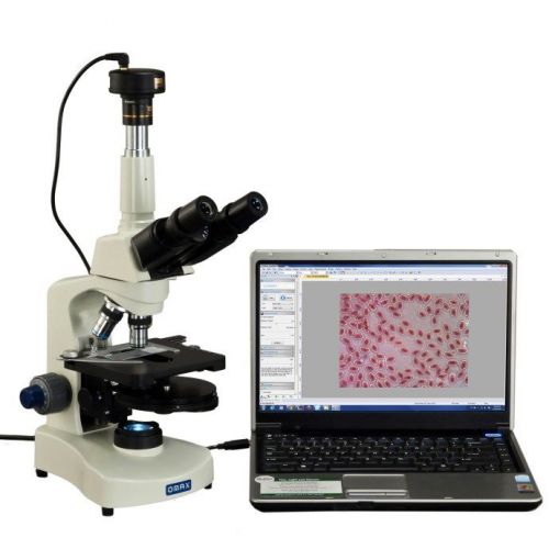 Omax 40x-2500x phase contrast trinocular compound reversed microscope+5mp camera for sale
