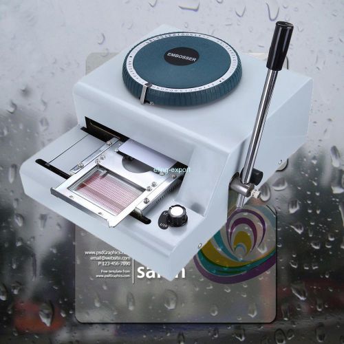 PVC 68 code Character Manual Credit Card Letter press Embossing Stamping Machine