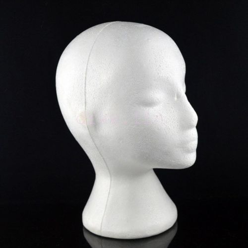 Styrofoam Foam Female Mannequins Display Head Stand Model Dummy Wig Hat Glasses
