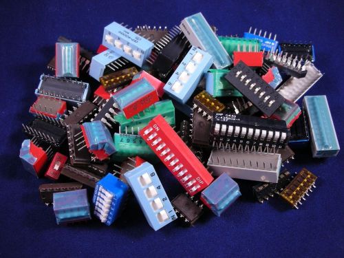 (100+ pcs.)  DIP Switch - Grab Bag, assorted values and sizes