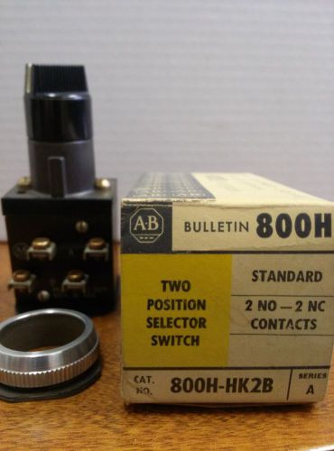 Allen Bradley Two Position Selector Switch 800H-HK2B