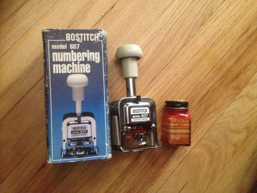 Vintage stanley model bostitch #607, 6 digit numbering machine for sale