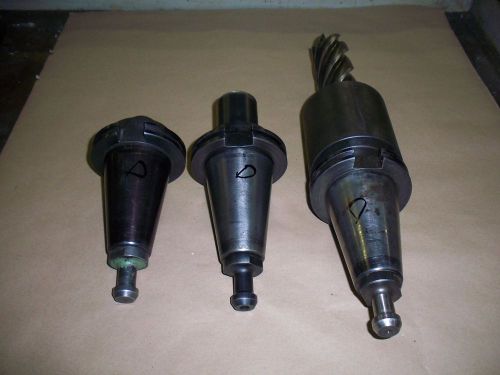(3) PARLEC CAT50 END MILL TOOL HOLDERS