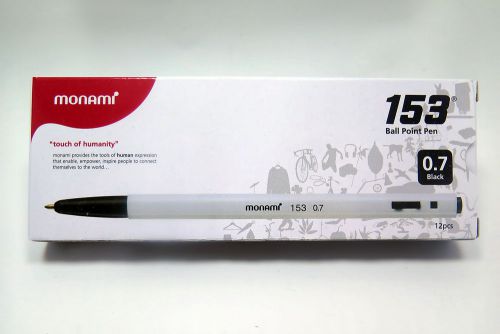 Monami 153 ballpoint pen  0.7mm 12pcs 1dozen ink black for sale