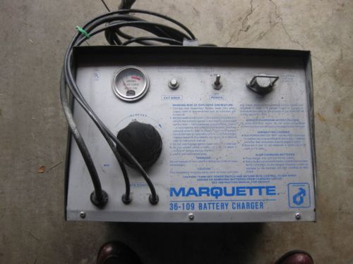 Battery charger, Marquette model 36-109 variable voltage up to 117 volt: no load